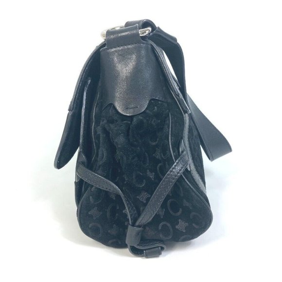 authentic CELINE CMacadam Shoulder one shoulder Hand Bag Suede / L - Picture 6 of 10
